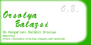 orsolya balazsi business card